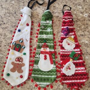Cute Ugly Christmas Ties. Lot of 3